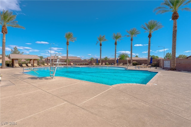 view of pool with a patio