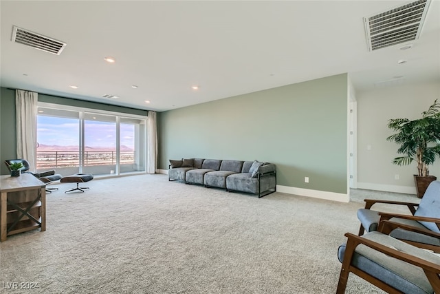 view of carpeted living room