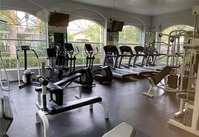 view of workout area