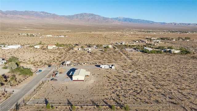 aerial view with a mountain view