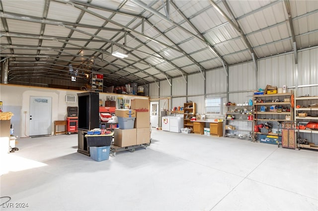 garage with washer / dryer