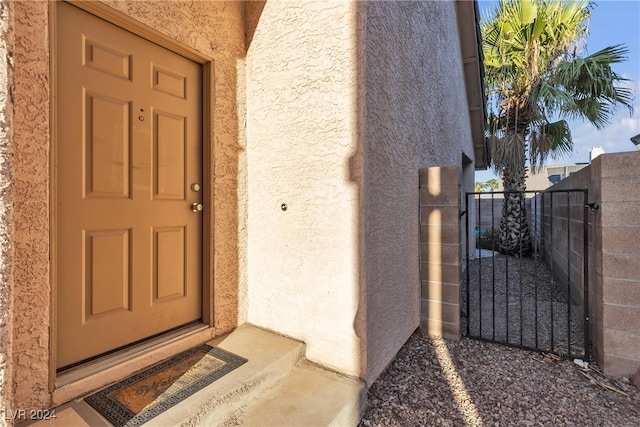 view of doorway to property