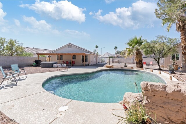 view of pool with a patio area