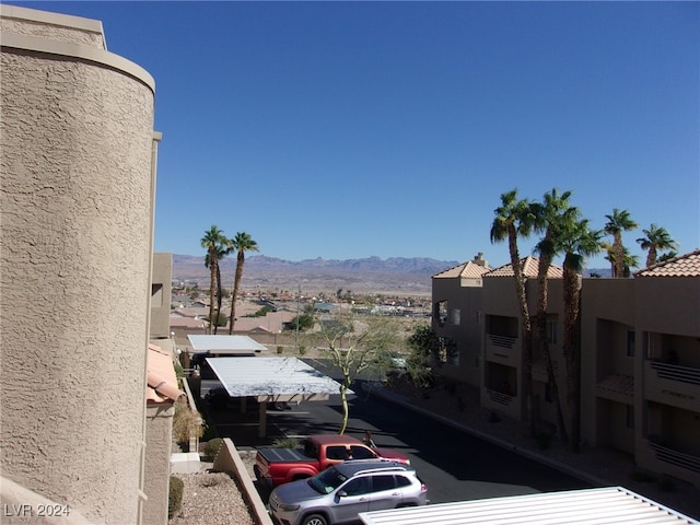 exterior space with a mountain view