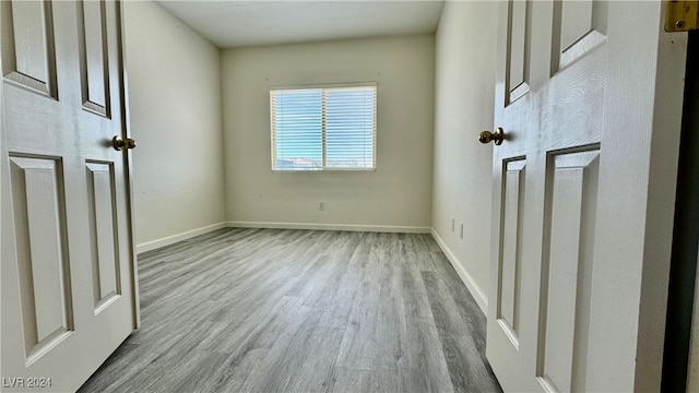 empty room featuring light hardwood / wood-style floors