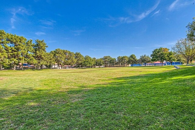 view of home's community with a lawn