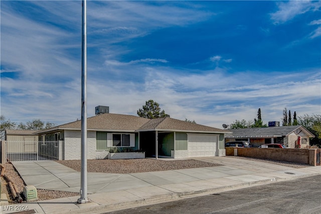 ranch-style house with a garage