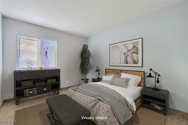 view of tiled bedroom