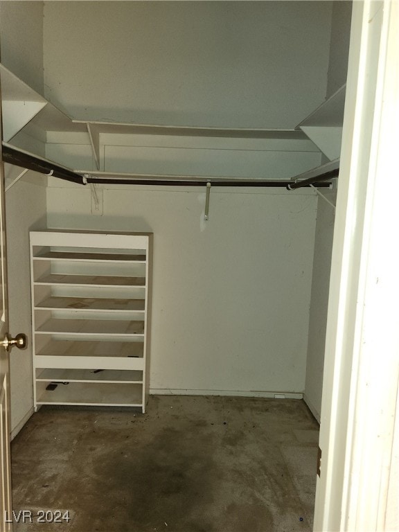 view of walk in closet