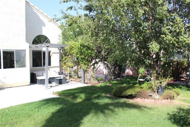 view of yard featuring a patio area