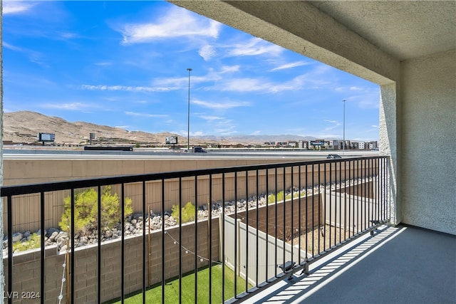 balcony with a mountain view