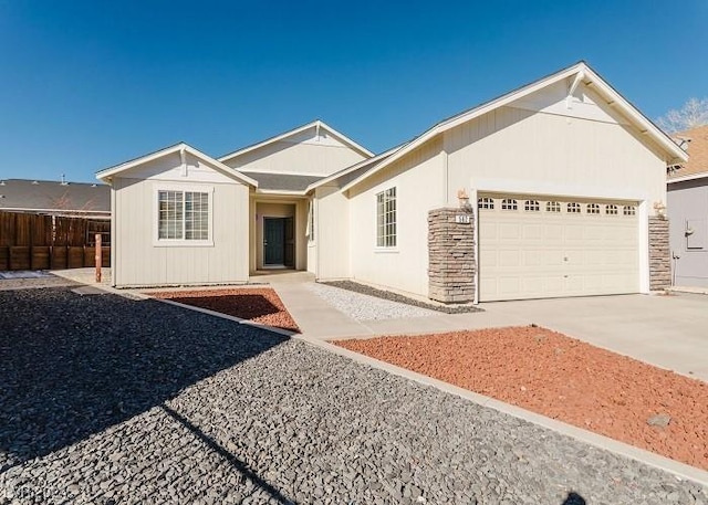 ranch-style house with a garage