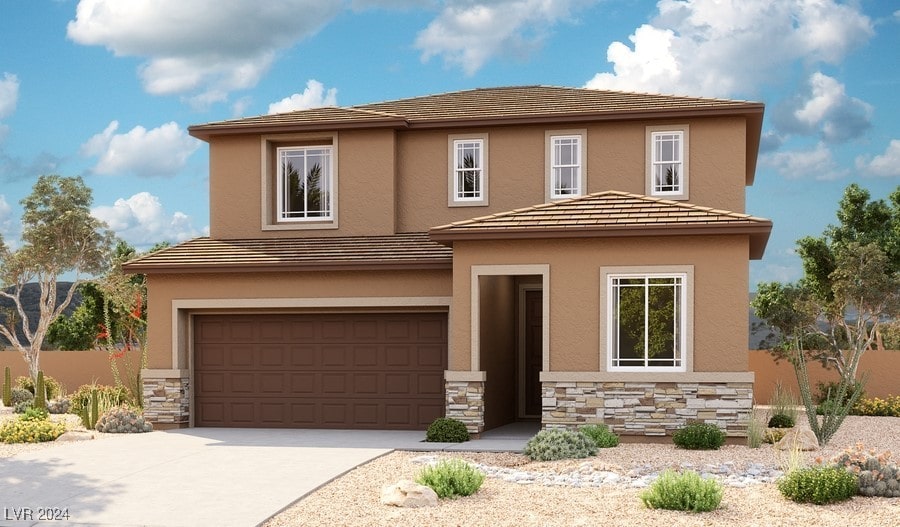 view of front facade featuring a garage