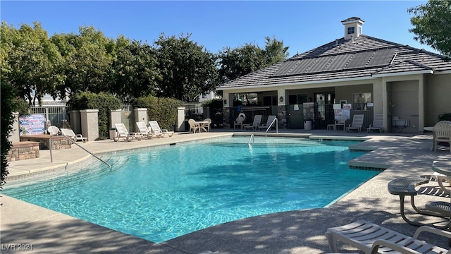 view of pool with a patio area