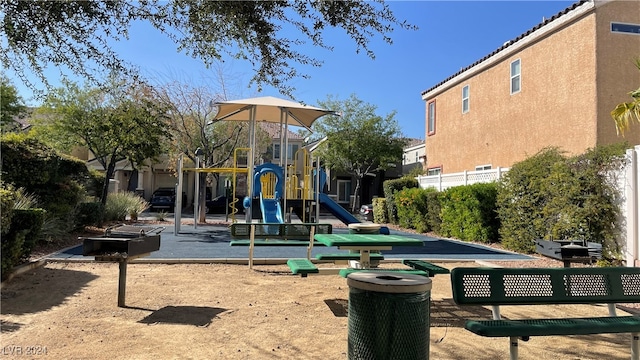 view of jungle gym