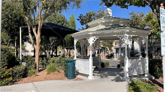 view of property's community featuring a gazebo