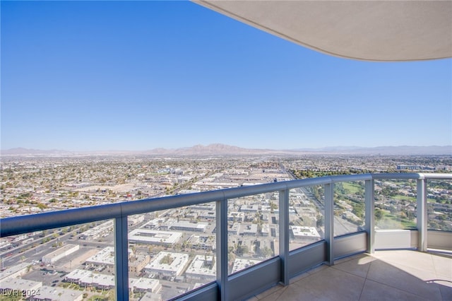 balcony with a mountain view