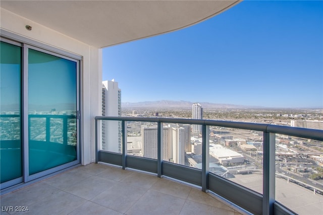 balcony with a mountain view