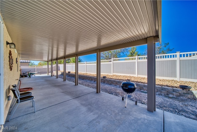 view of patio / terrace with a grill