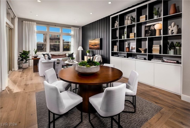 dining area featuring light hardwood / wood-style flooring