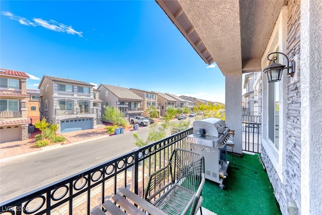 balcony featuring grilling area