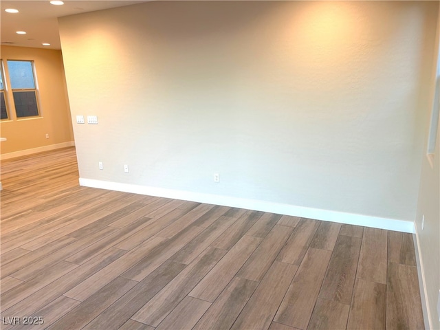 empty room featuring light hardwood / wood-style flooring