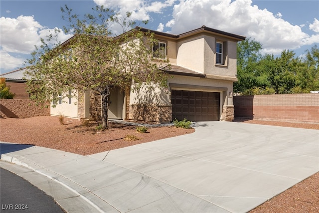 view of front of home featuring a garage