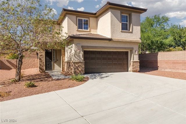 view of front of house featuring a garage