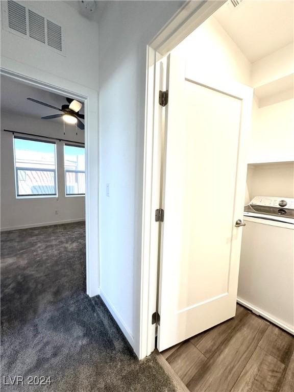 9847 Kings Glen St, Las Vegas, NV 89141 - hall featuring washer / dryer