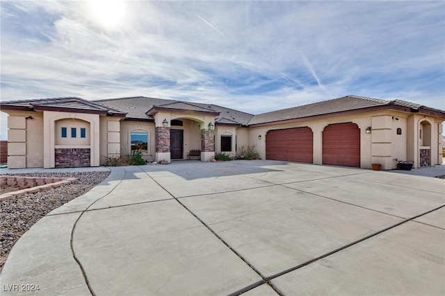 view of front of house featuring a garage