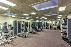 gym with carpet floors