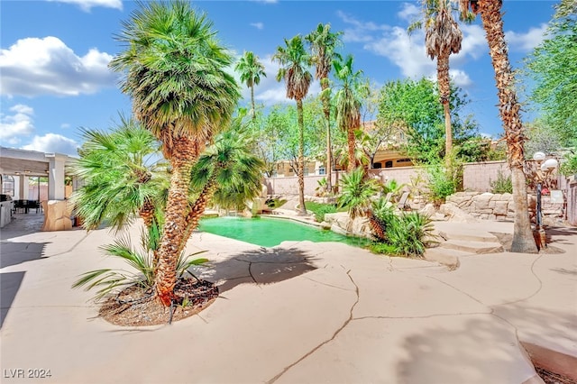 view of pool with a patio area