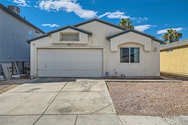 view of front facade with a garage