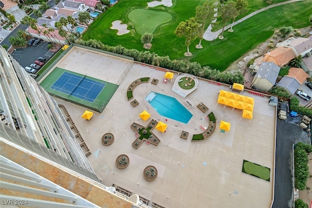 3111 Bel Air Dr Unit 25A, Las Vegas, NV 89109 - bird's eye view of a local golf course and a pool