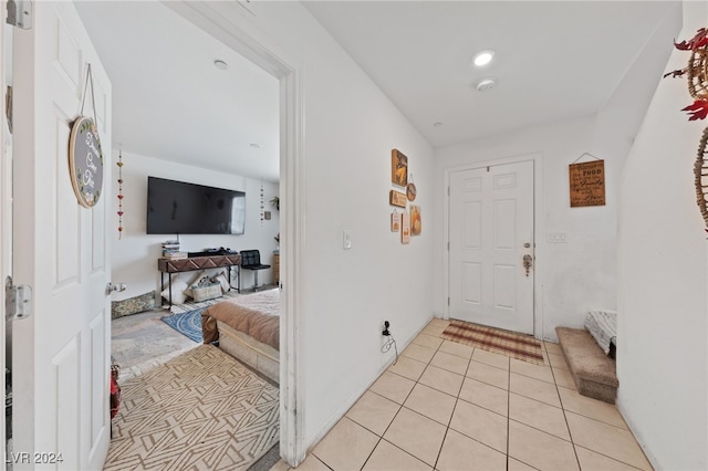 view of tiled foyer entrance