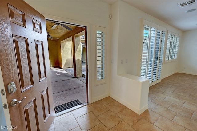 foyer with plenty of natural light