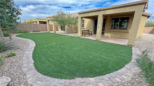 view of yard featuring a patio area