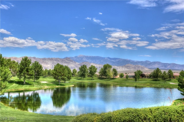 view of water feature featuring a mountain view