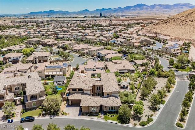 bird's eye view featuring a mountain view