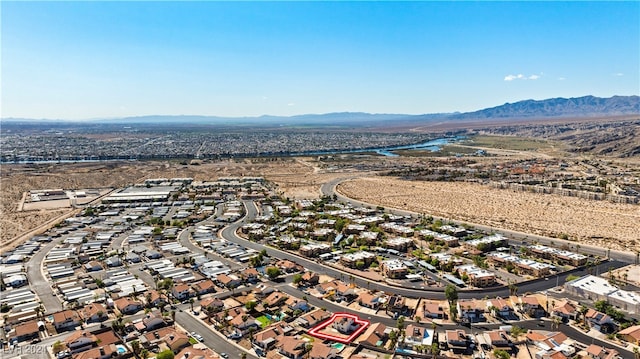 aerial view featuring a mountain view