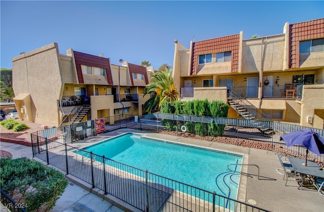 view of pool with a patio area