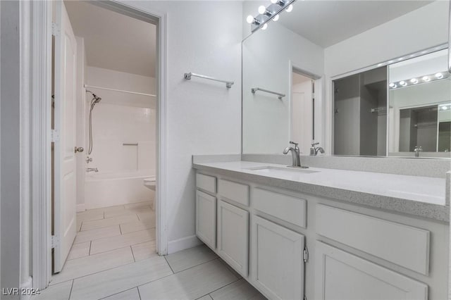 7400 W Flamingo Rd Unit 2013, Las Vegas, NV 89147 - full bathroom featuring vanity, toilet, shower / bath combination, and baseboards