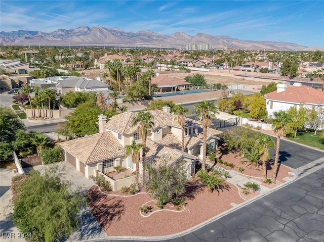 1931 Fox Canyon Cir, Las Vegas, NV 89117 - aerial view of residential area featuring a mountainous background