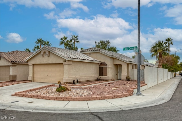 view of front of home featuring a garage