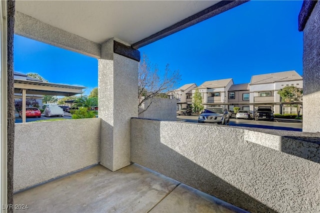 balcony with a residential view