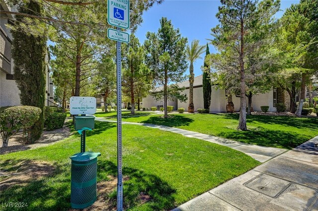 view of community with a lawn