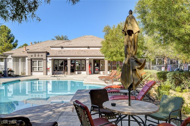 view of pool with a patio area