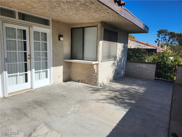 view of patio with french doors