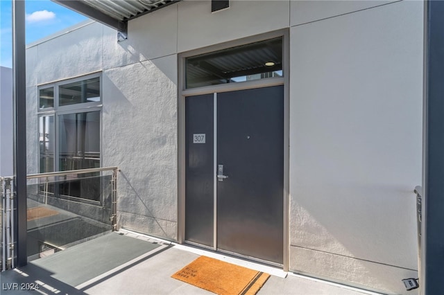 view of doorway to property