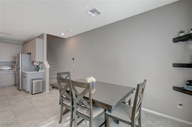 view of tiled dining room